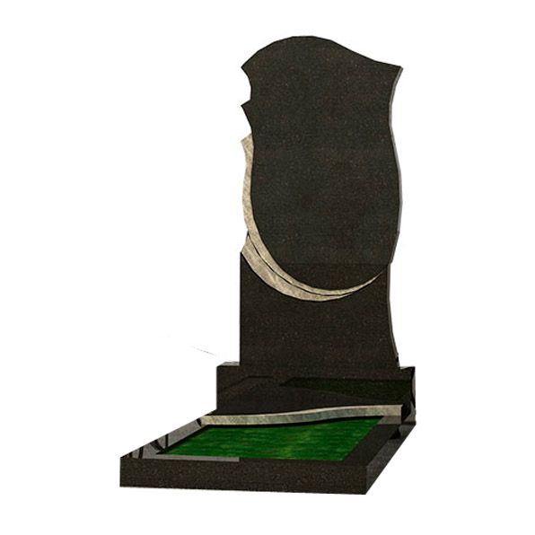Памятник одинарный из черного гранита ТА014