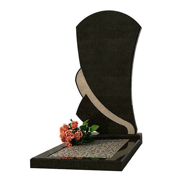 Памятник одинарный из черного гранита ТА018