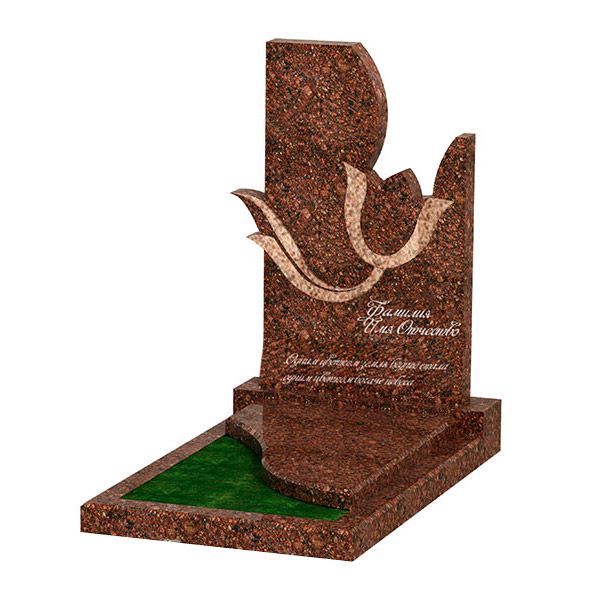 Памятник одинарный из гранита резной ТА031